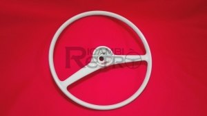 VOLANTE STERZO RESTAURATO CON RESO DEL VECCHIO FIAT 600 - COLORE GRIGIO -